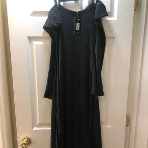 Black sweater maxi dress long sleeve